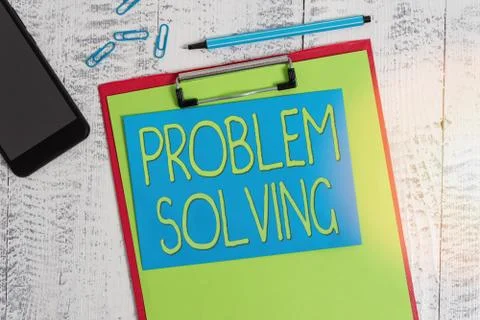 Writing note showing Problem Solving. Business photo showcasing process of Stock Photos