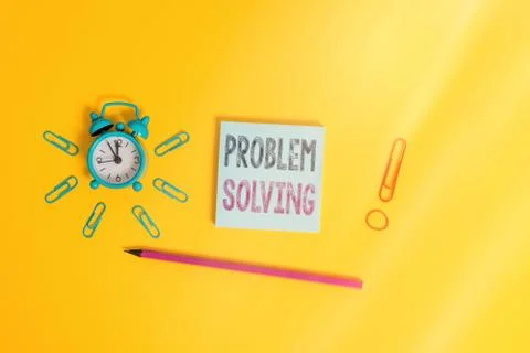 Writing note showing Problem Solving. Business photo showcasing process of Stock Photos
