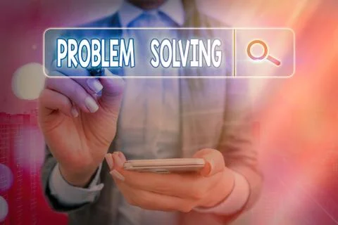 Writing note showing Problem Solving. Business photo showcasing having a good 库存照片