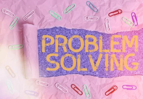 Writing note showing Problem Solving. Business photo showcasing process of Stock Photos