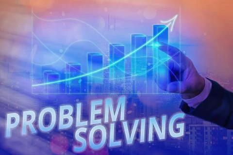 Writing note showing Problem Solving. Business photo showcasing process of Stock Photos