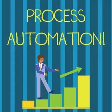 Writing note showing Process Automation. Business photo showcasing the use of Stockillustratie