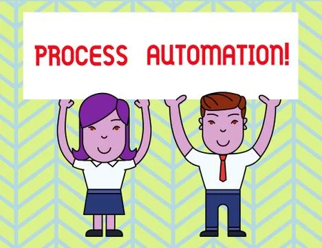 Writing note showing Process Automation. Business photo showcasing 스톡 일러스트
