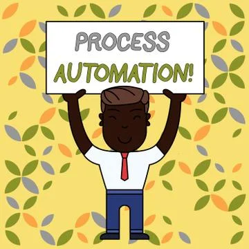 Writing note showing Process Automation. Business photo showcasing Stockillustratie