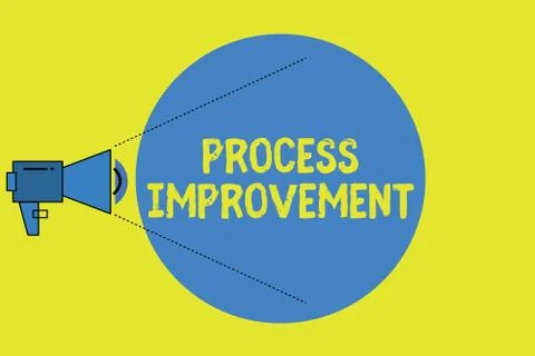 Writing note showing Process Improvement. Business photo showcasing Optimizat Stock Illustration