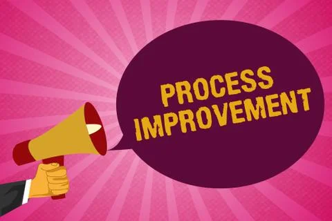 Writing note showing Process Improvement. Business photo showcasing Optimization Stock Illustration