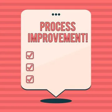 Writing note showing Process Improvement. Business photo showcasing ongoing Stock Illustration
