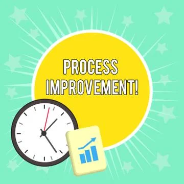Writing note showing Process Improvement. Business photo showcasing Optimization Illustrazione stock
