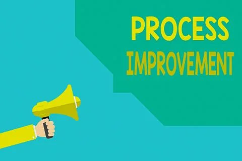 Writing note showing Process Improvement. Business photo showcasing Optimization 库存插图
