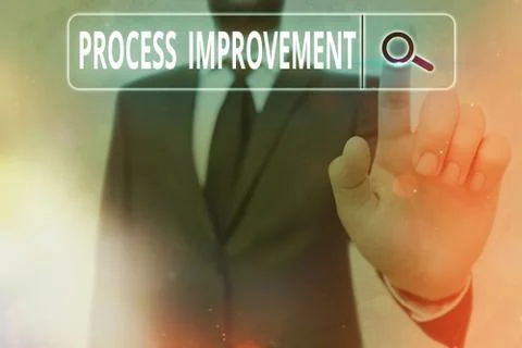 Writing note showing Process Improvement. Business photo showcasing task of 写真素材