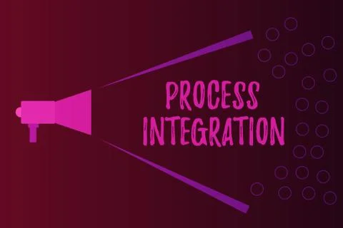 Writing note showing Process Integration. Business photo showcasing Connectiv Stock Illustration