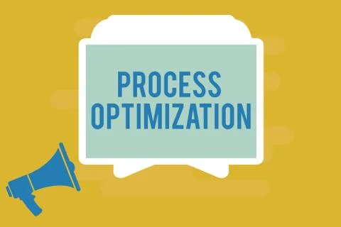 Writing note showing Process Optimization. Business photo showcasing Improve 库存插图
