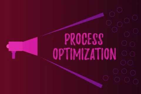Writing note showing Process Optimization. Business photo showcasing Improve Stock Illustration