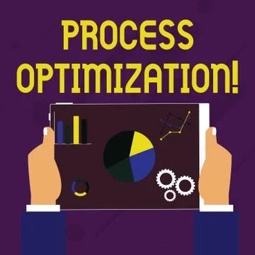 Writing note showing Process Optimization. Business photo showcasing improves Illustrazione stock