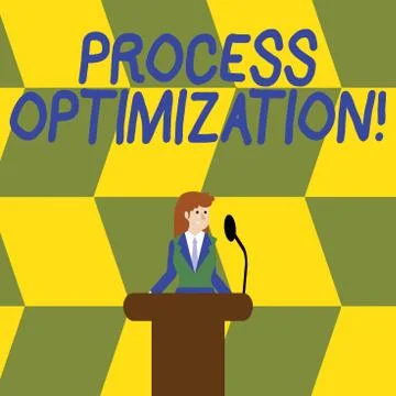 Writing note showing Process Optimization. Business photo showcasing improves Stock Illustration