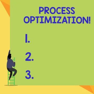 Writing note showing Process Optimization. Business photo showcasing Improve Stock Illustration