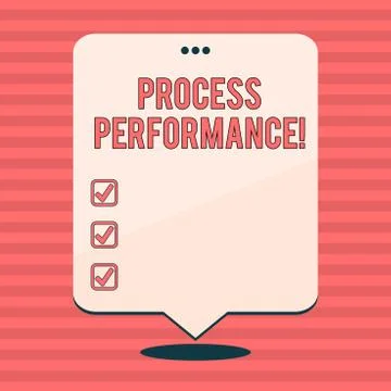 Writing note showing Process Perforanalysisce. Business photo showcasing measure Stock Illustration
