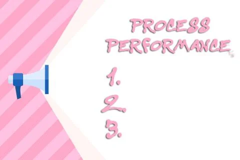 Writing note showing Process Perforanalysisce. Business photo showcasing measure Stock Illustration