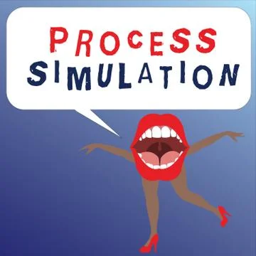 Writing note showing Process Simulation. Business photo showcasing Technical  Stock Illustration