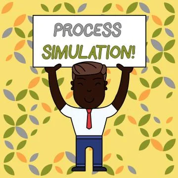 Writing note showing Process Simulation. Business photo showcasing Technical 스톡 일러스트