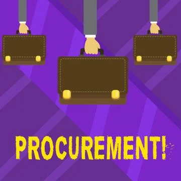Writing note showing Procurement. Business photo showcasing Procuring Purchase Illustrazione stock