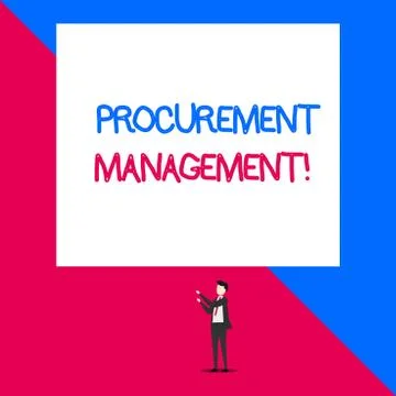 Writing note showing Procurement Management. Business photo showcasing buying Illustrazione stock