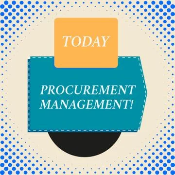 Writing note showing Procurement Management. Business photo showcasing buying Stock Illustration