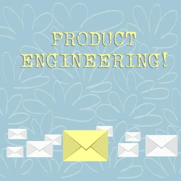 Writing note showing Product Engineering. Business photo showcasing process of Stock Illustration