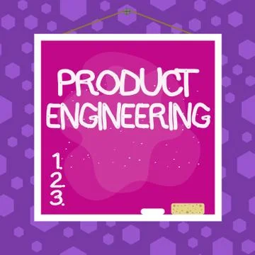 Writing note showing Product Engineering. Business photo showcasing process of Illustrazione stock