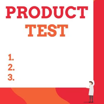 Writing note showing Product Test. Business photo showcasing process of Stock Illustration