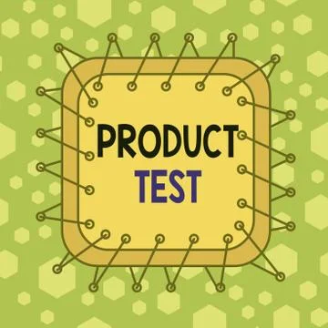 Writing note showing Product Test. Business photo showcasing process of Stock Illustration