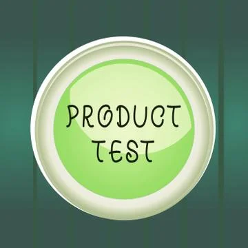 Writing note showing Product Test. Business photo showcasing process of Stock Illustration