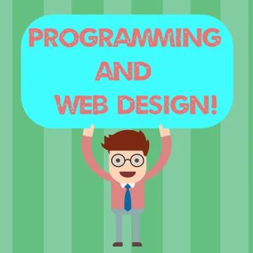 Writing note showing Programming And Web Design. Business photo showcasing 스톡 일러스트