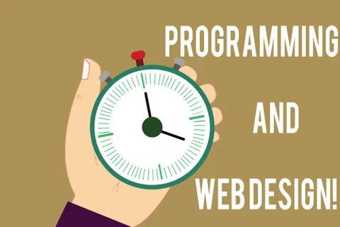 Writing note showing Programming And Web Design. Business photo showcasing Stockillustratie