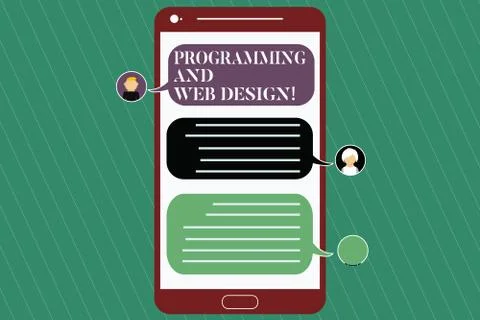 Writing note showing Programming And Web Design. Business photo showcasing Illustrazione stock