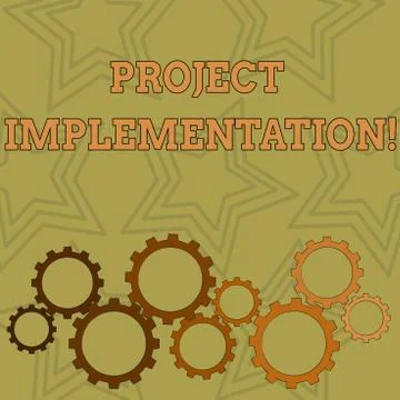 Writing note showing Project Implementation. Business photo showcasing phase イラスト素材