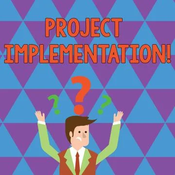 Writing note showing Project Implementation. Business photo showcasing phase イラスト素材