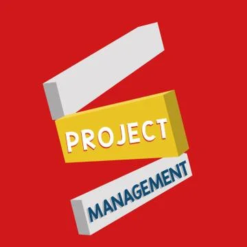 Writing note showing Project Management. Business photo showcasing Applicatio Stock Illustration