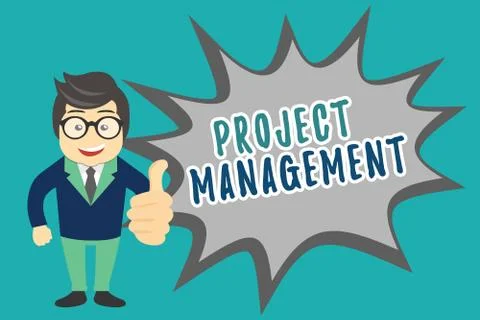 Writing note showing Project Management. Business photo showcasing Applicatio Illustrazione stock