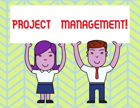 Writing note showing Project Management. Business photo showcasing Application Stock Illustration