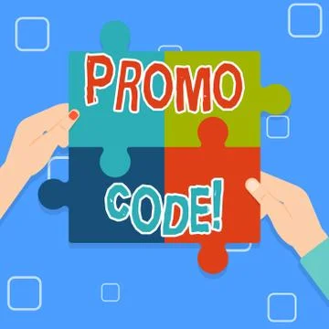 Writing note showing Promo Code. Business photo showcasing consisting letters Stock Illustration