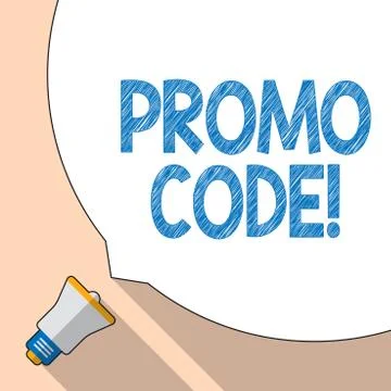 Writing note showing Promo Code. Business photo showcasing consisting letters Stock Illustration