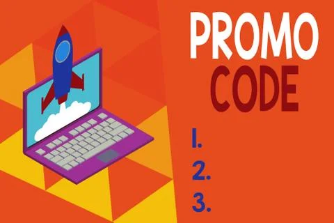 Writing note showing Promo Code. Business photo showcasing digital numbers that Illustrazione stock