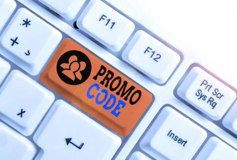 Writing note showing Promo Code. Business photo showcasing digital numbers that Foto stock