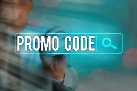 Writing note showing Promo Code. Business photo showcasing letters or numbers Foto stock