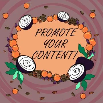 Writing note showing Promote Your Content. Business photo showcasing inform or Stock Illustration