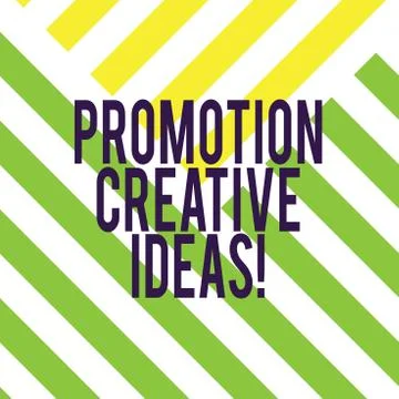 Writing note showing Promotion Creative Ideas. Business photo showcasing draws 스톡 일러스트