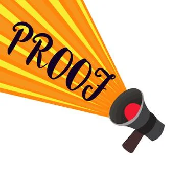 Writing note showing Proof. Business photo showcasing evidence or argument Stock Illustration