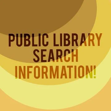 Writing note showing Public Library Search Information. Business photo Ilustración de archivo