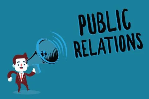 Writing note showing Public Relations. Business photo showcasing practice Illustrazione stock